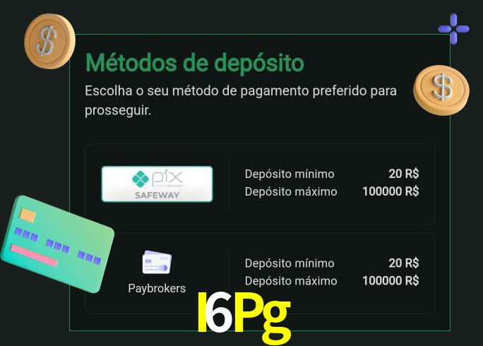O cassino I6Pg oferece uma grande variedade de métodos de pagamento